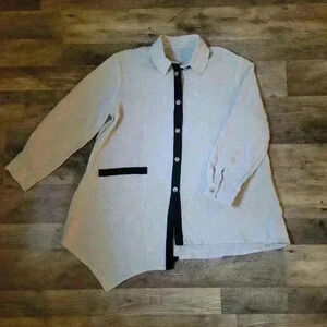 Fridaze 100% Linen Longsleeve Buttondown Shirt Size Small